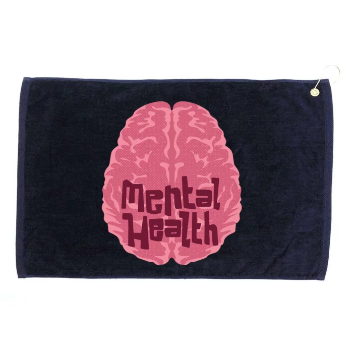 Mental Health Awareness Brain Grommeted Golf Towel