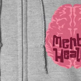 Mental Health Awareness Brain Full Zip Hoodie