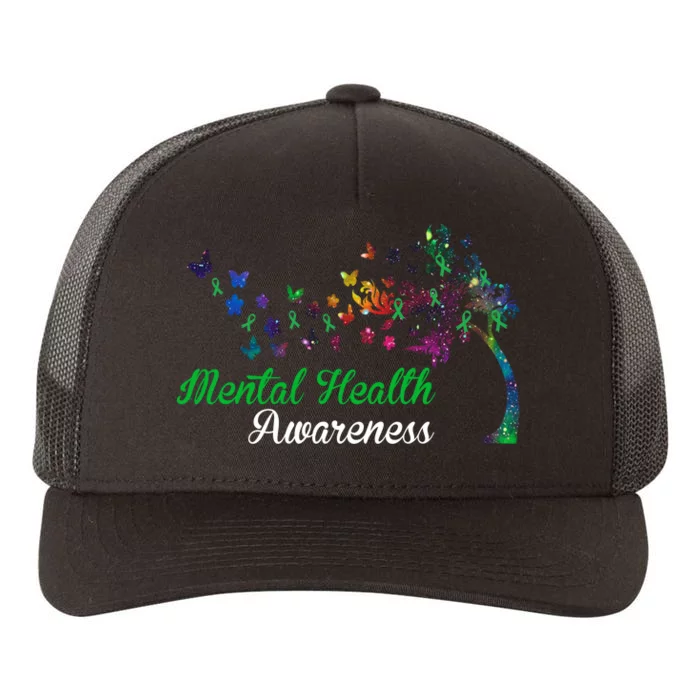 Mental Health Awareness Butterfly Tree Yupoong Adult 5-Panel Trucker Hat