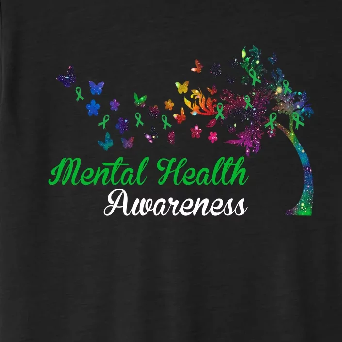 Mental Health Awareness Butterfly Tree ChromaSoft Performance T-Shirt