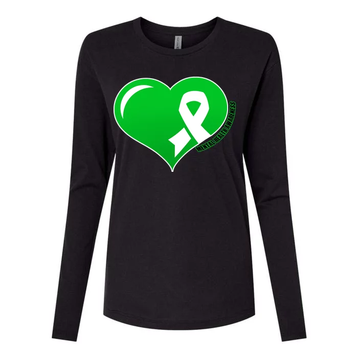 Mental Health Awareness Heart Womens Cotton Relaxed Long Sleeve T-Shirt