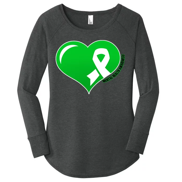 Mental Health Awareness Heart Women's Perfect Tri Tunic Long Sleeve Shirt