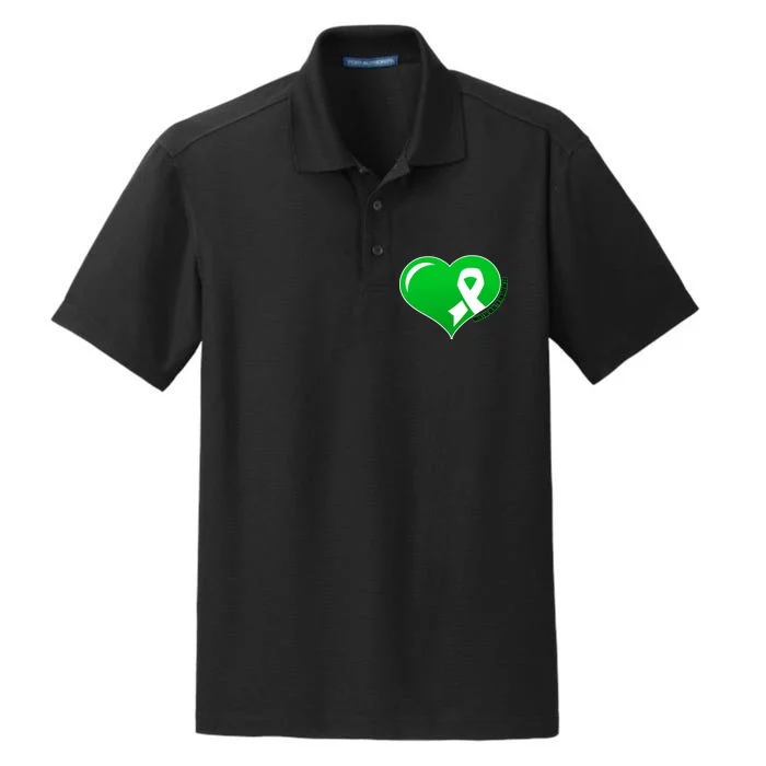 Mental Health Awareness Heart Dry Zone Grid Performance Polo