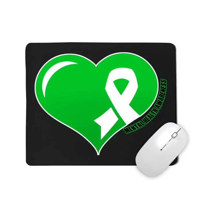 Mental Health Awareness Heart Mousepad