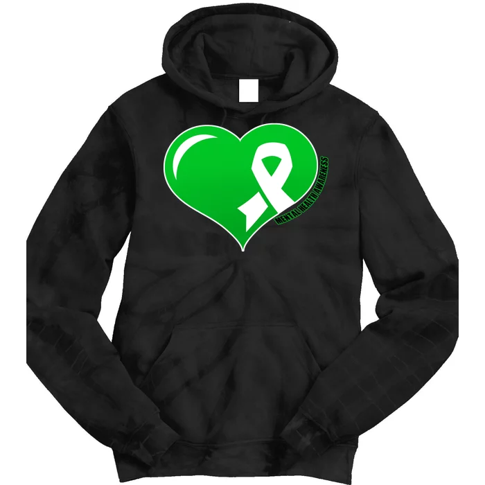 Mental Health Awareness Heart Tie Dye Hoodie