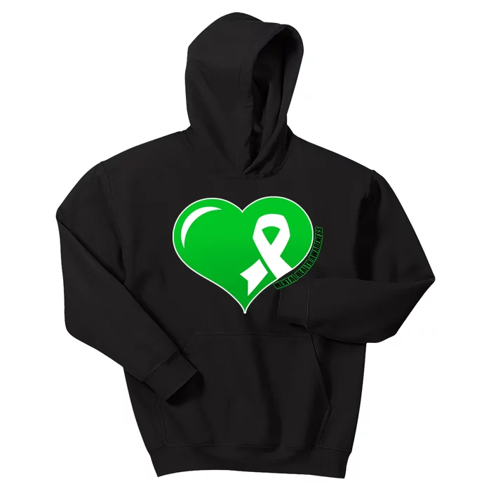 Mental Health Awareness Heart Kids Hoodie