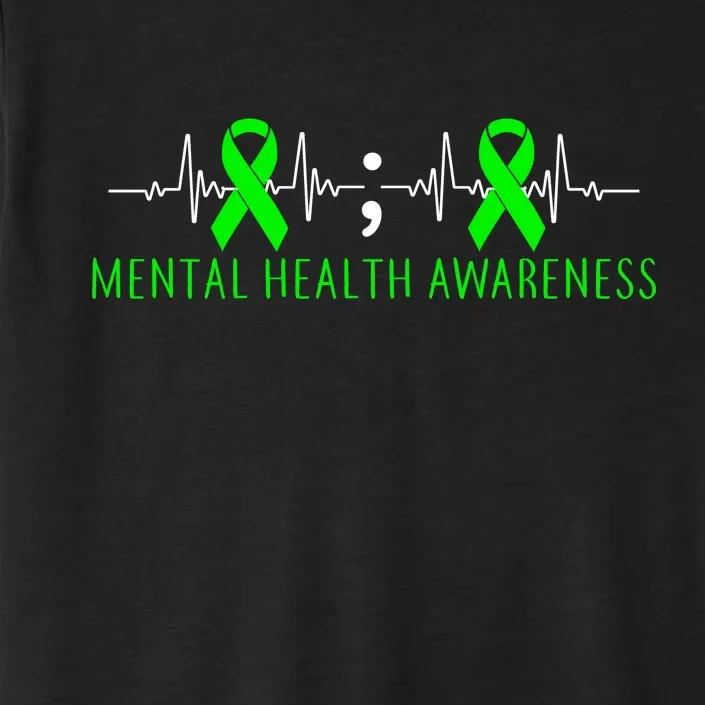 Mental Health Awareness Pulse Ribbon ChromaSoft Performance T-Shirt