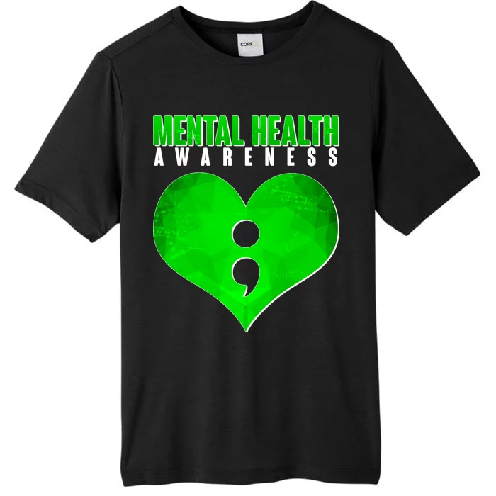 Mental Health Awareness Semicolon ChromaSoft Performance T-Shirt