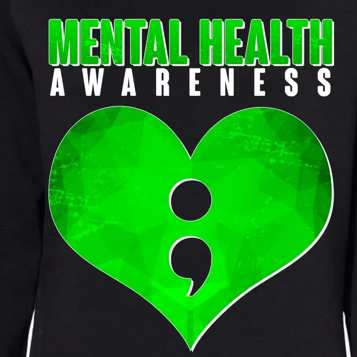 Mental Health Awareness Semicolon Womens California Wash Sweatshirt