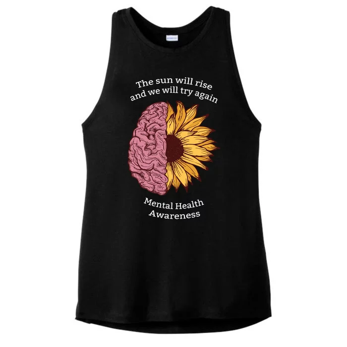 Mental Health Awareness Sun Will Rise Ladies Tri-Blend Wicking Tank