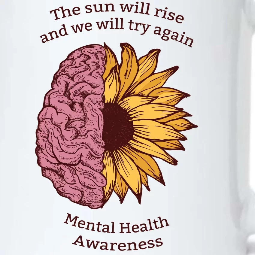 Mental Health Awareness Sun Will Rise Black Color Changing Mug