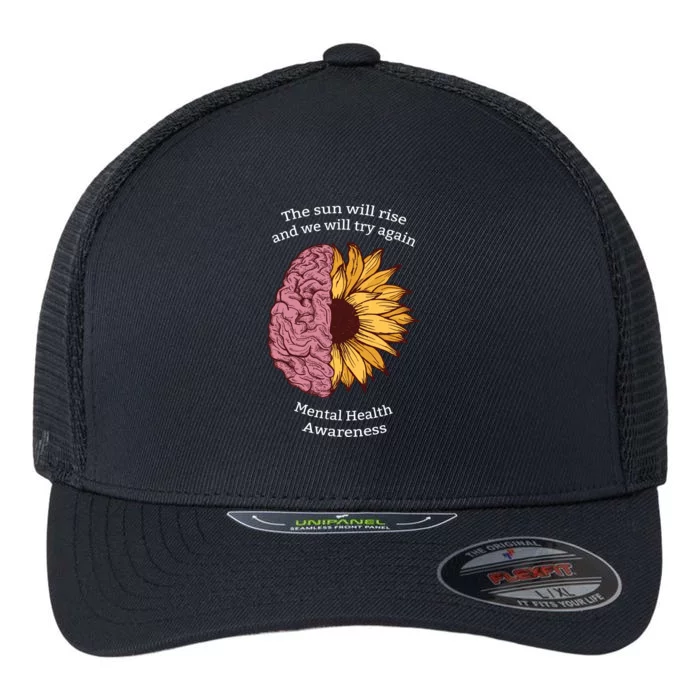 Mental Health Awareness Sun Will Rise Flexfit Unipanel Trucker Cap