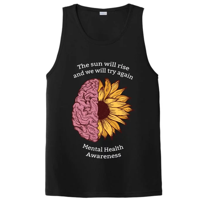 Mental Health Awareness Sun Will Rise Performance Tank