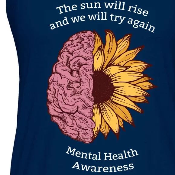 Mental Health Awareness Sun Will Rise Ladies Essential Flowy Tank