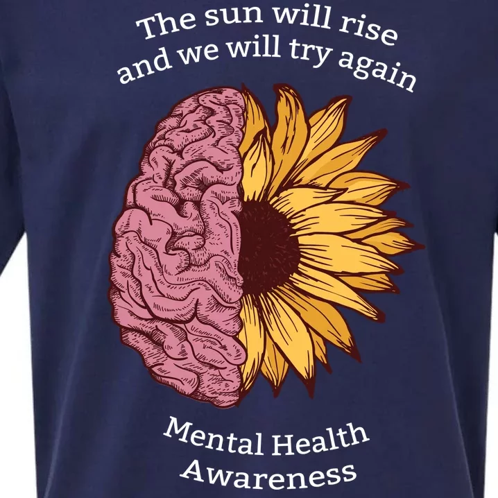 Mental Health Awareness Sun Will Rise Sueded Cloud Jersey T-Shirt