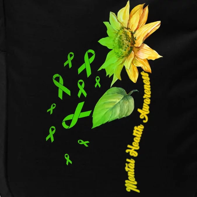 Mental Health Awareness Sunflower Ribbon Impact Tech Backpack