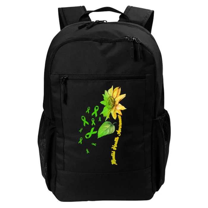 Mental Health Awareness Sunflower Ribbon Daily Commute Backpack