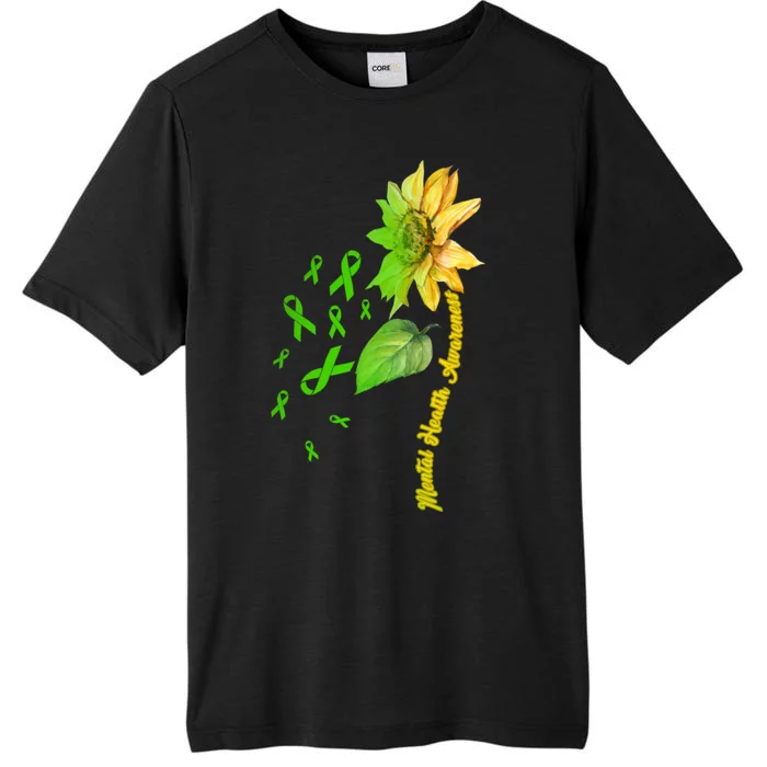 Mental Health Awareness Sunflower Ribbon ChromaSoft Performance T-Shirt