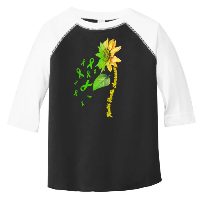 Mental Health Awareness Sunflower Ribbon Toddler Fine Jersey T-Shirt