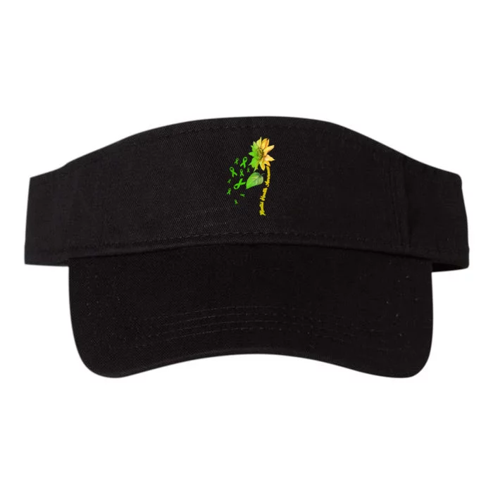 Mental Health Awareness Sunflower Ribbon Valucap Bio-Washed Visor