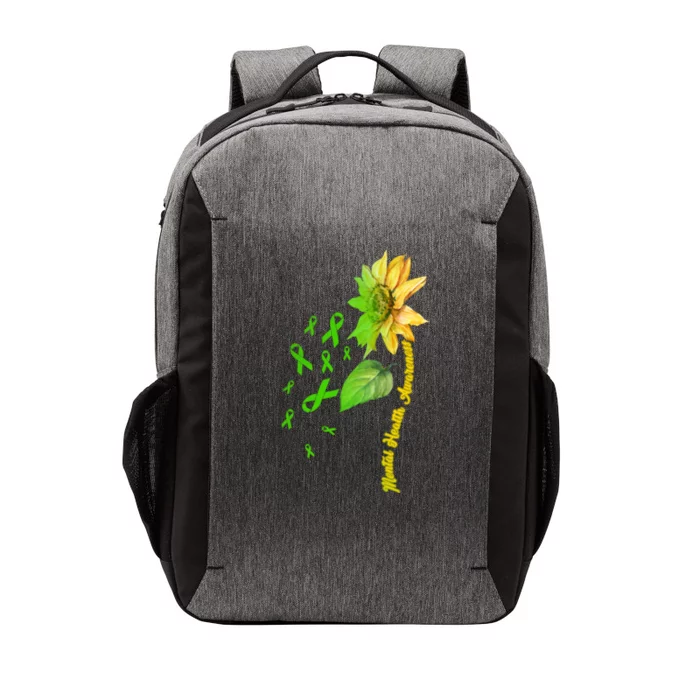 Mental Health Awareness Sunflower Ribbon Vector Backpack