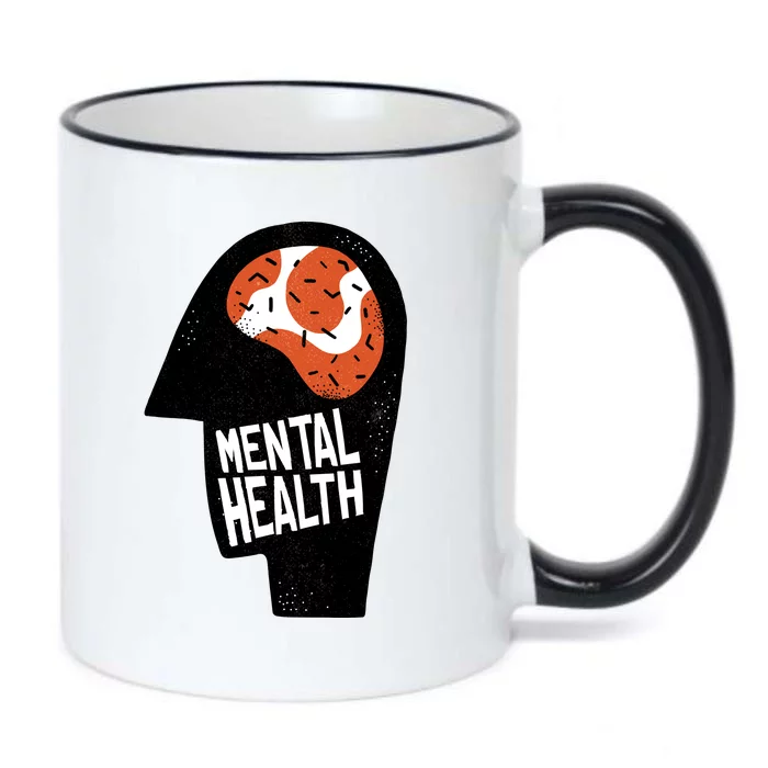 Mental Health Brain Black Color Changing Mug