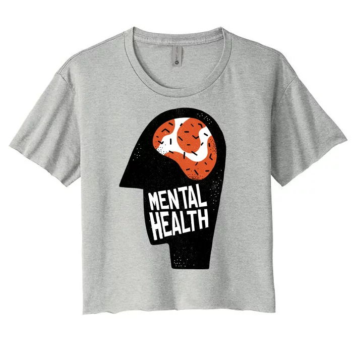 Mental Health Brain Women's Crop Top Tee