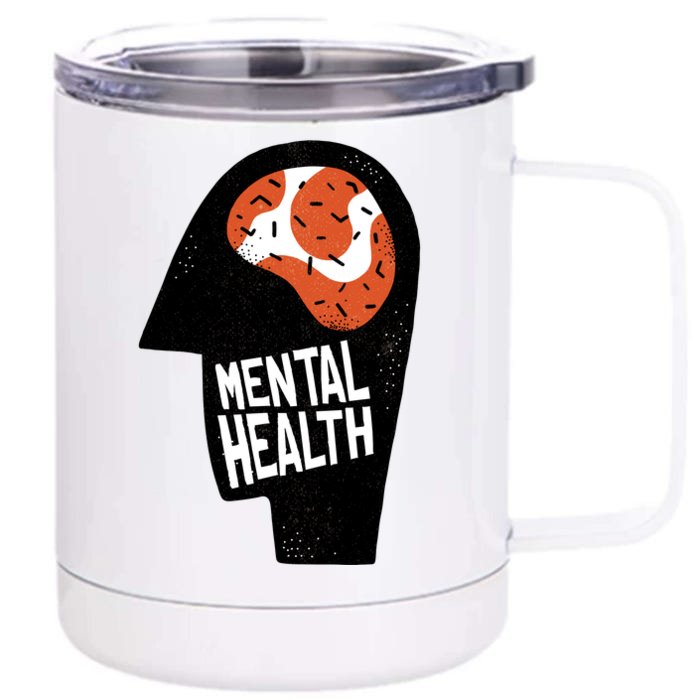 Mental Health Brain Front & Back 12oz Stainless Steel Tumbler Cup