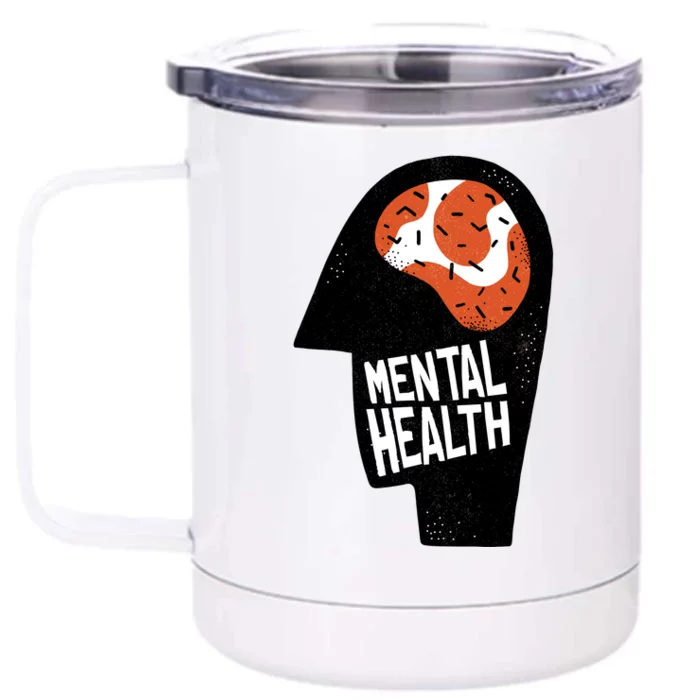 Mental Health Brain Front & Back 12oz Stainless Steel Tumbler Cup