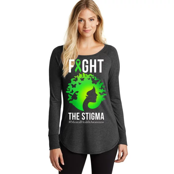 Mental Health Fight The Stigma Women's Perfect Tri Tunic Long Sleeve Shirt