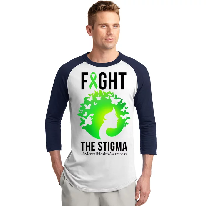 Mental Health Fight The Stigma Baseball Sleeve Shirt