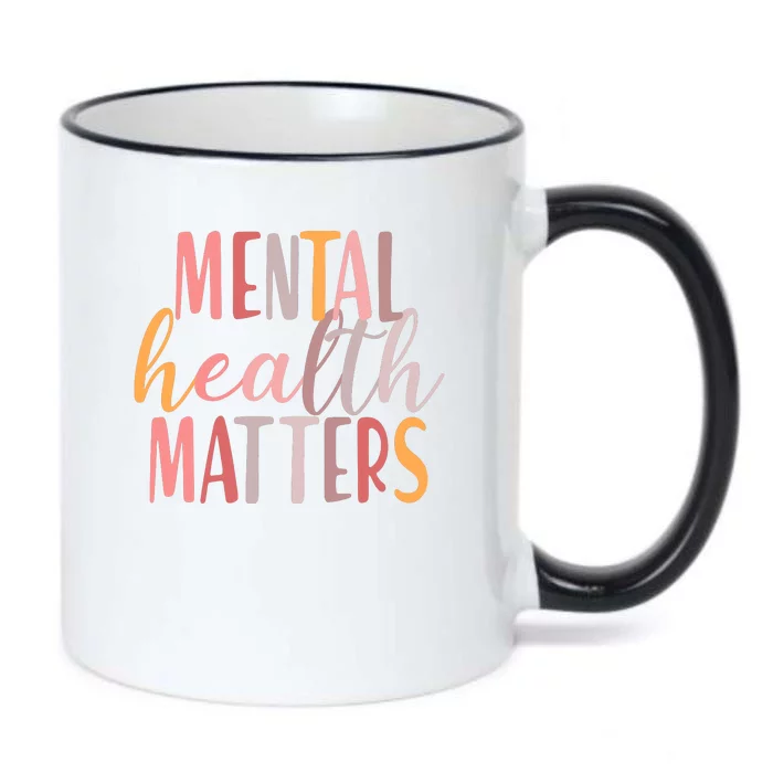 Mental Health Matters Black Color Changing Mug