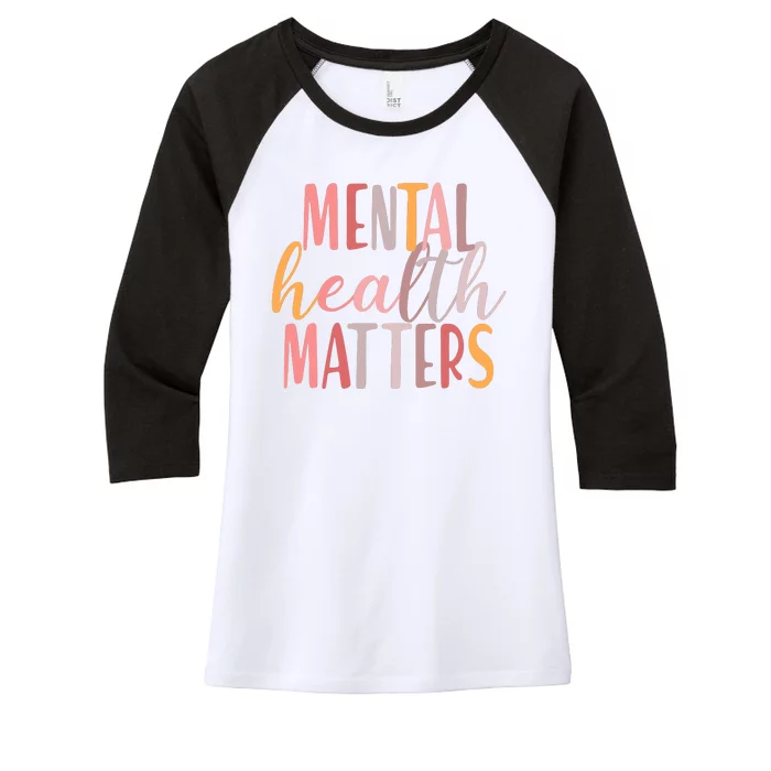 Mental Health Matters Women's Tri-Blend 3/4-Sleeve Raglan Shirt