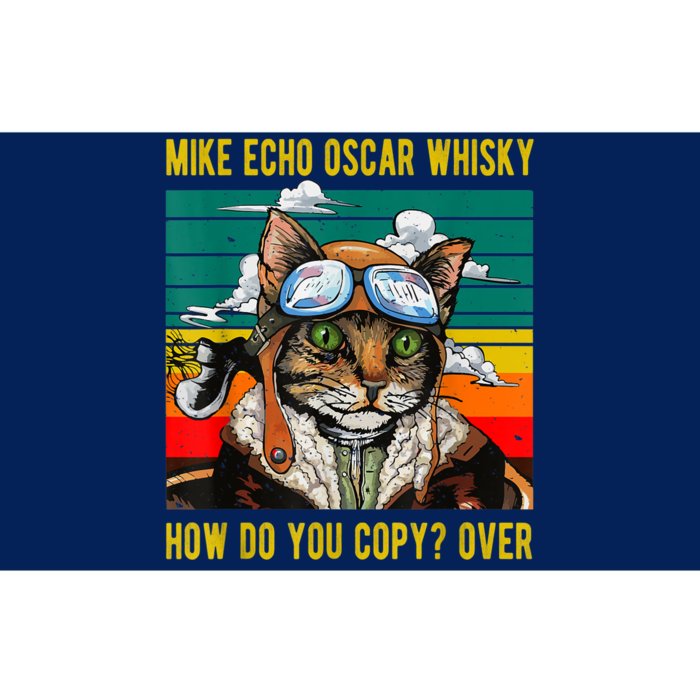 Mike Echo Oscar Whisky Cat Funny CatS Pun Pilot Vintage Bumper Sticker