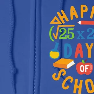 Math Equation Outfit Happy 100 Days Of School Algebra Meaningful Gift Full Zip Hoodie