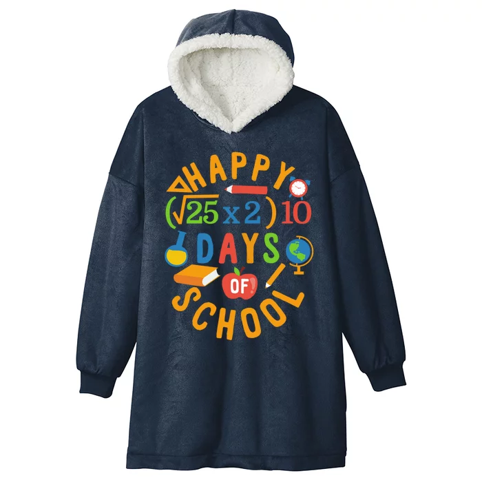 Math Equation Outfit Happy 100 Days Of School Algebra Meaningful Gift Hooded Wearable Blanket