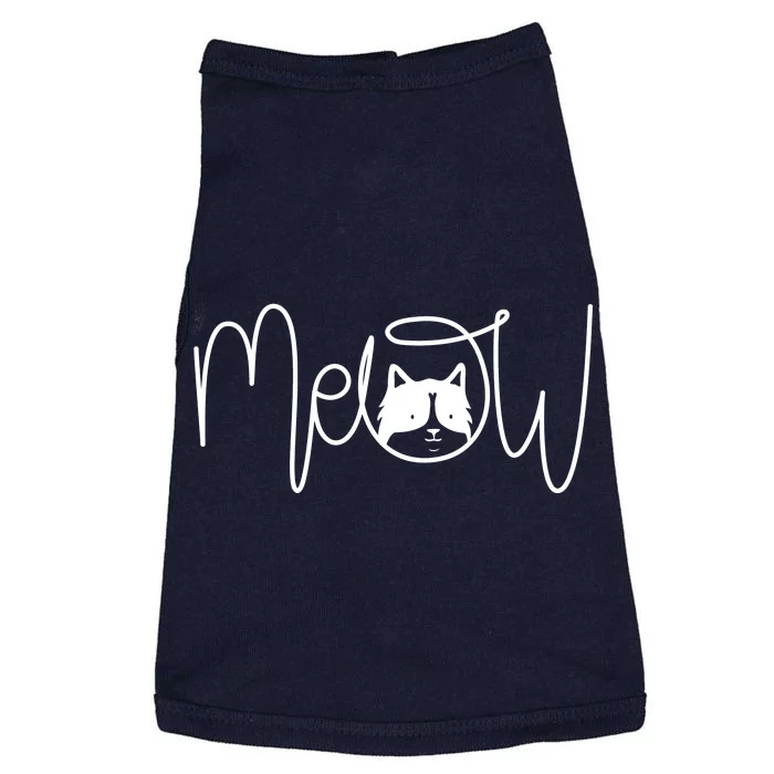 Meow Cat Calligraphy Doggie Tank