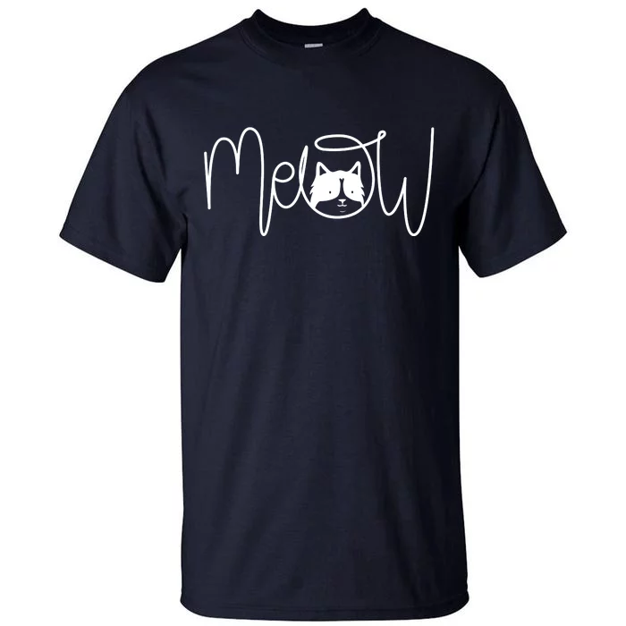 Meow Cat Calligraphy Tall T-Shirt