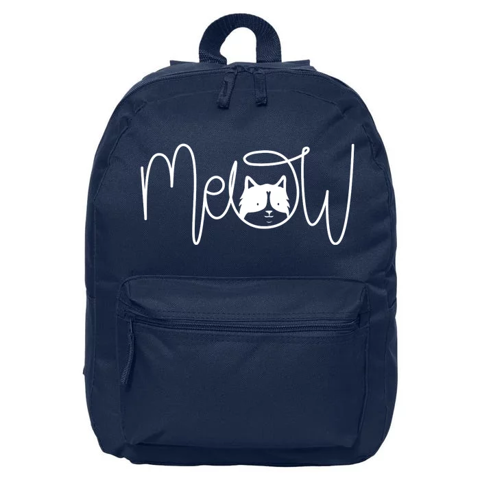 Meow Cat Calligraphy 16 in Basic Backpack