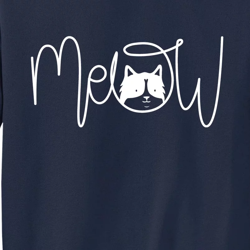 Meow Cat Calligraphy Tall Sweatshirt