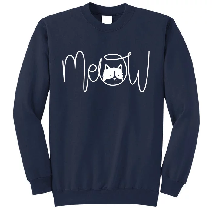 Meow Cat Calligraphy Tall Sweatshirt