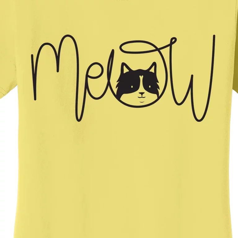 Meow Cat Calligraphy Women's T-Shirt