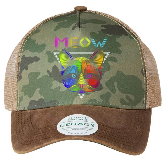 Meow Cat Neon Legacy Tie Dye Trucker Hat