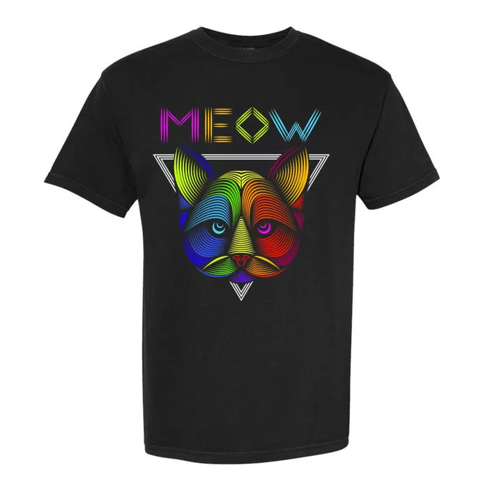 Meow Cat Neon Garment-Dyed Heavyweight T-Shirt