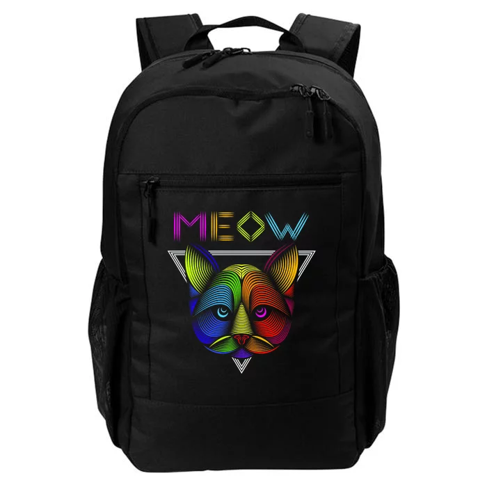 Meow Cat Neon Daily Commute Backpack