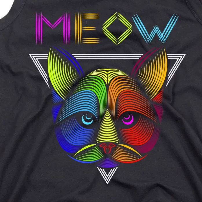 Meow Cat Neon Tank Top