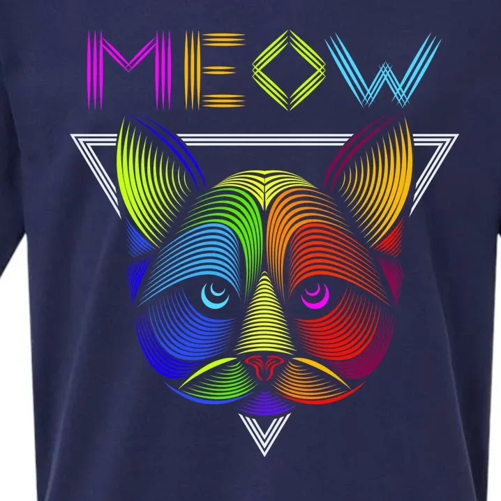 Meow Cat Neon Sueded Cloud Jersey T-Shirt