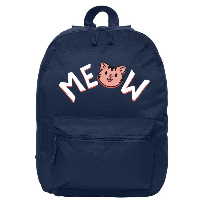 Meow Kitten Face 16 in Basic Backpack