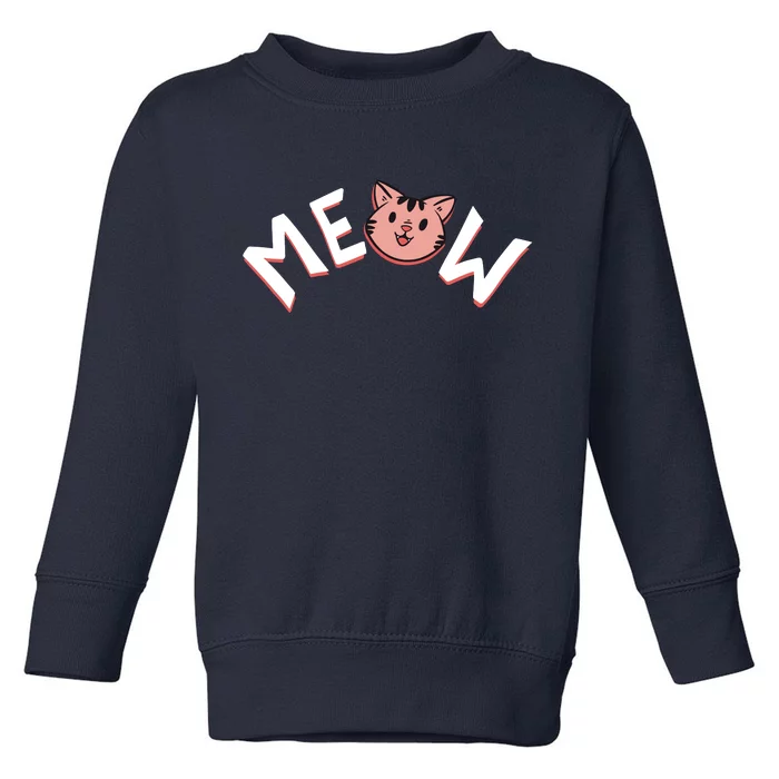 Meow Kitten Face Toddler Sweatshirt