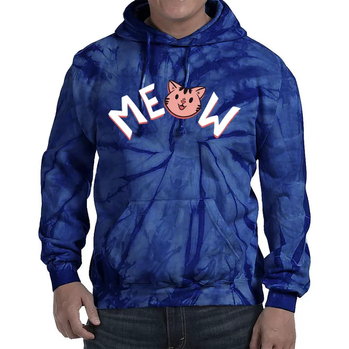 Meow Kitten Face Tie Dye Hoodie